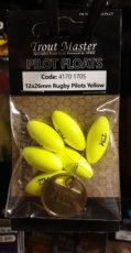 Trout Master Rugby Pilot Floats Yellow 12x26mm